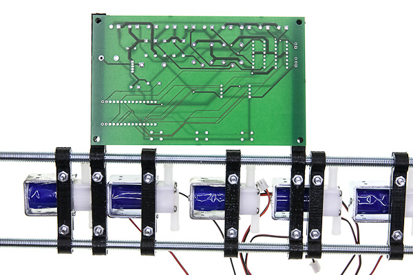 enclosure brackets on rail and PCB for comparison