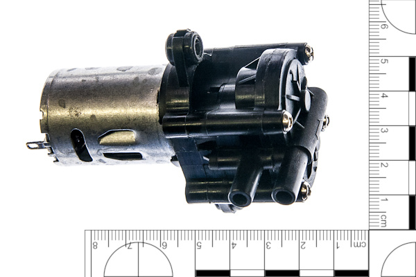 gear pump with ruler for scale